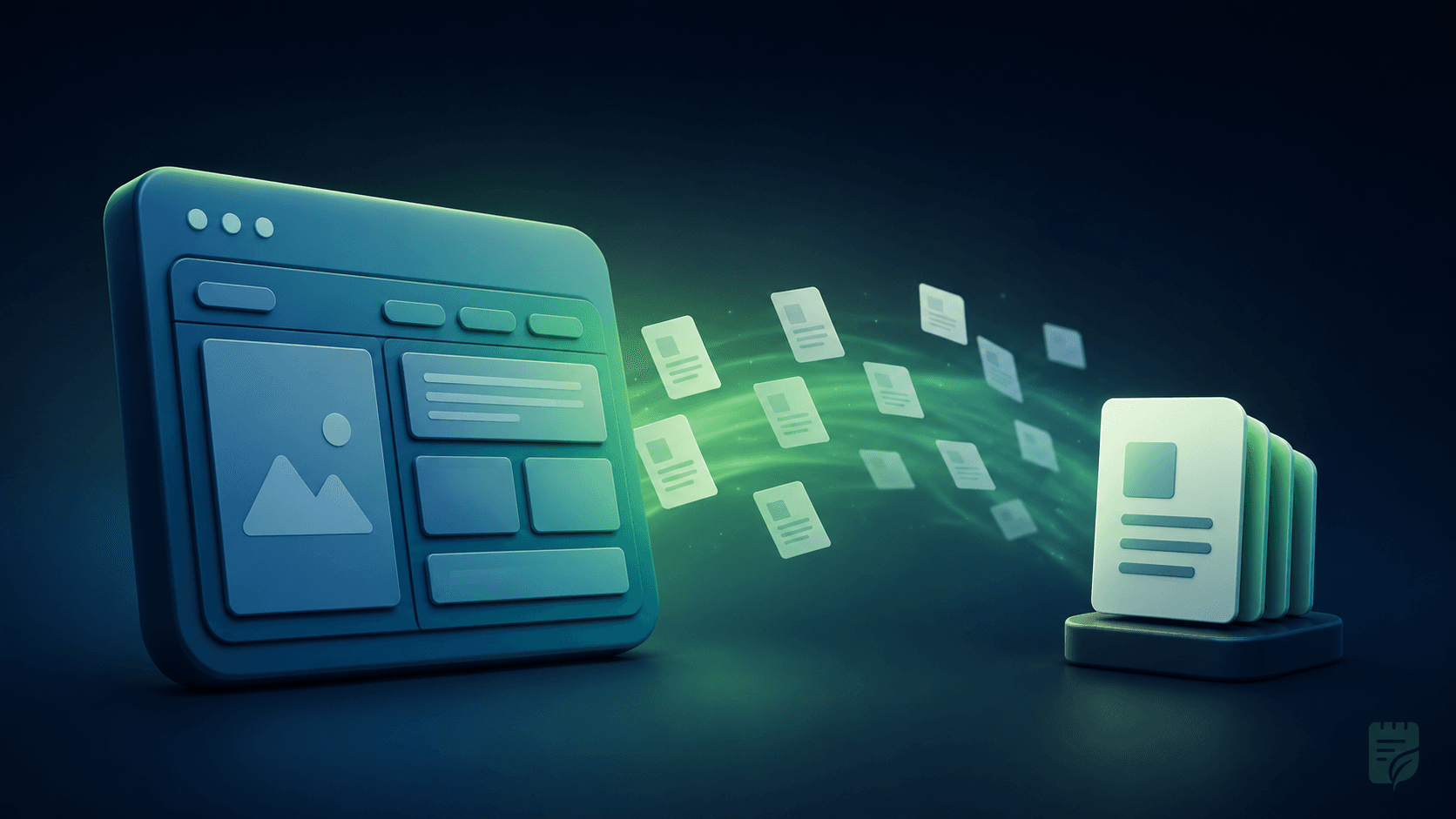 A WordPress site publishing automatically generated blog posts through a connected content pipeline